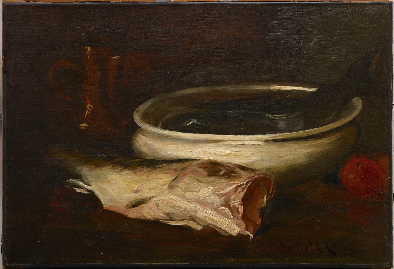 Ryby a zátiší od William Merritt Chase