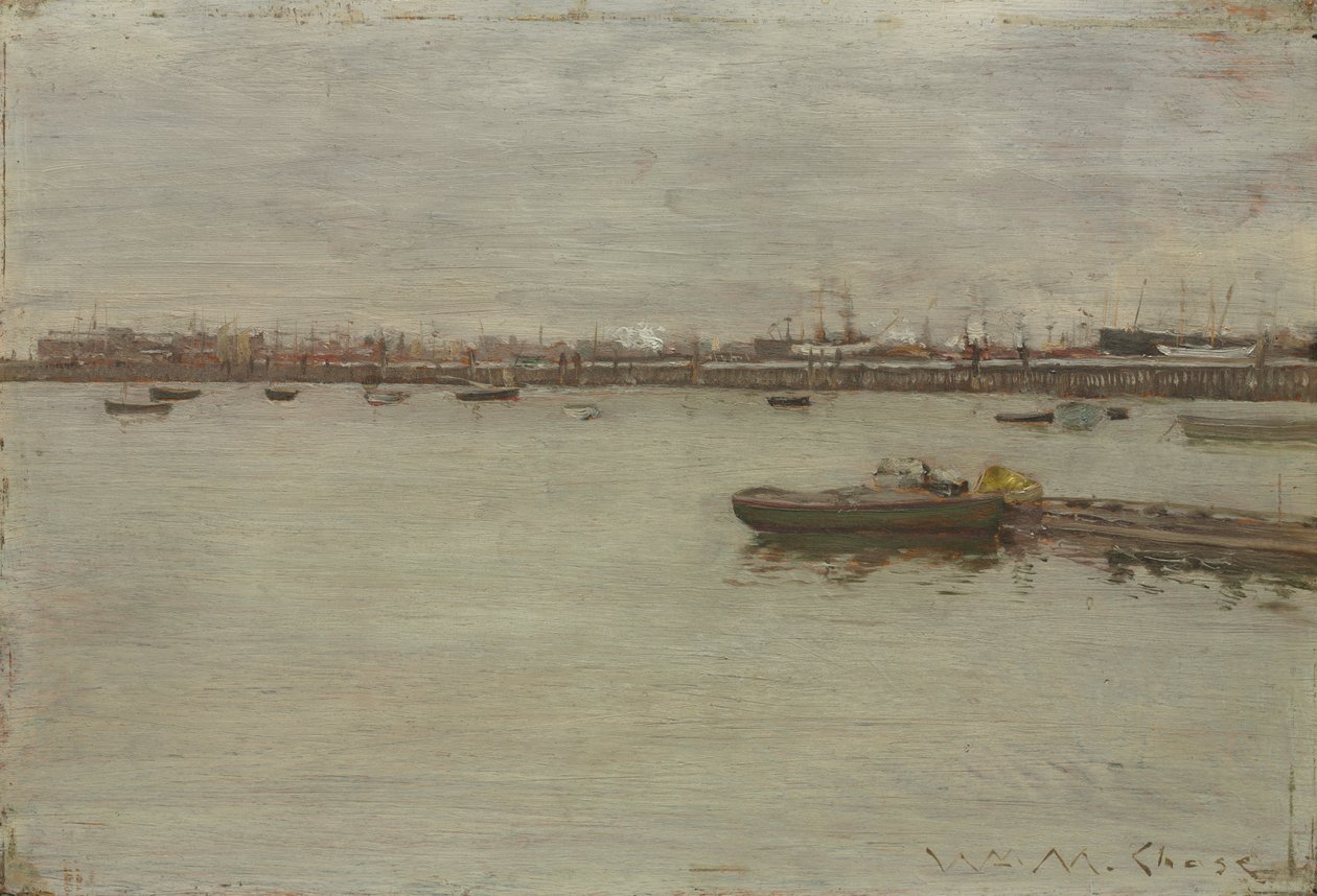 Šedý den v zátoce od William Merritt Chase