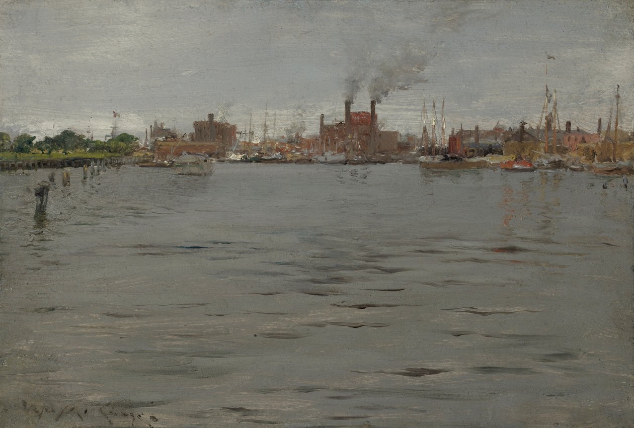 Přístavní scéna, Brooklyn Docks od William Merritt Chase