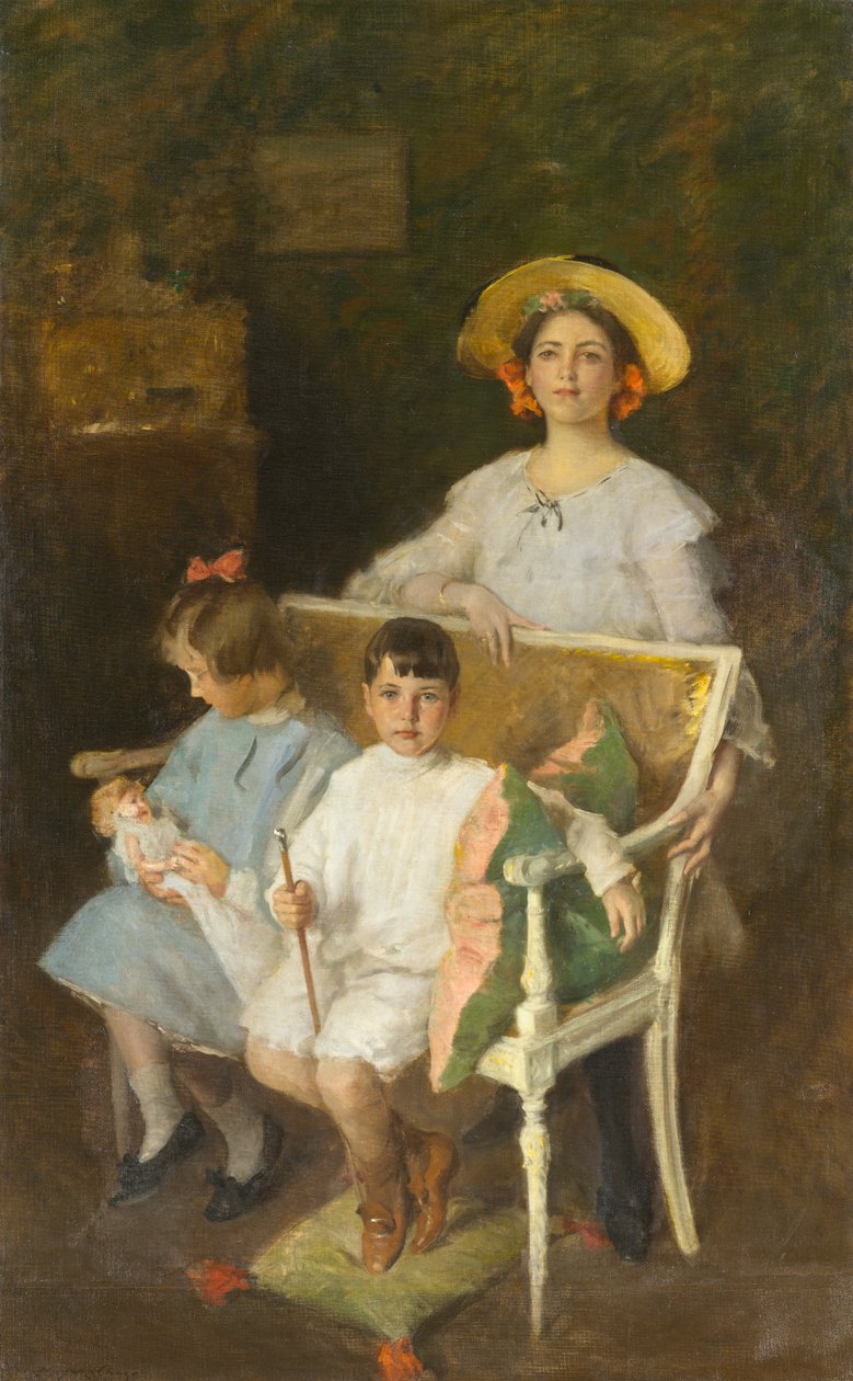 Skupina portrétů (Dorothy, Helen a Bob), kolem roku 1904 (olej na plátně) od William Merritt Chase