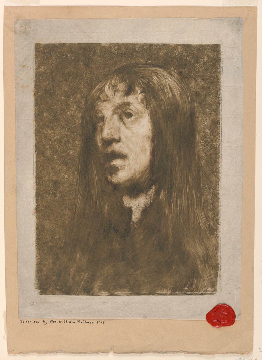Portrét ženy, při pohledu vlevo od William Merritt Chase