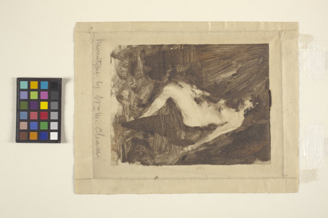 Sedící akt (monotyp) od William Merritt Chase