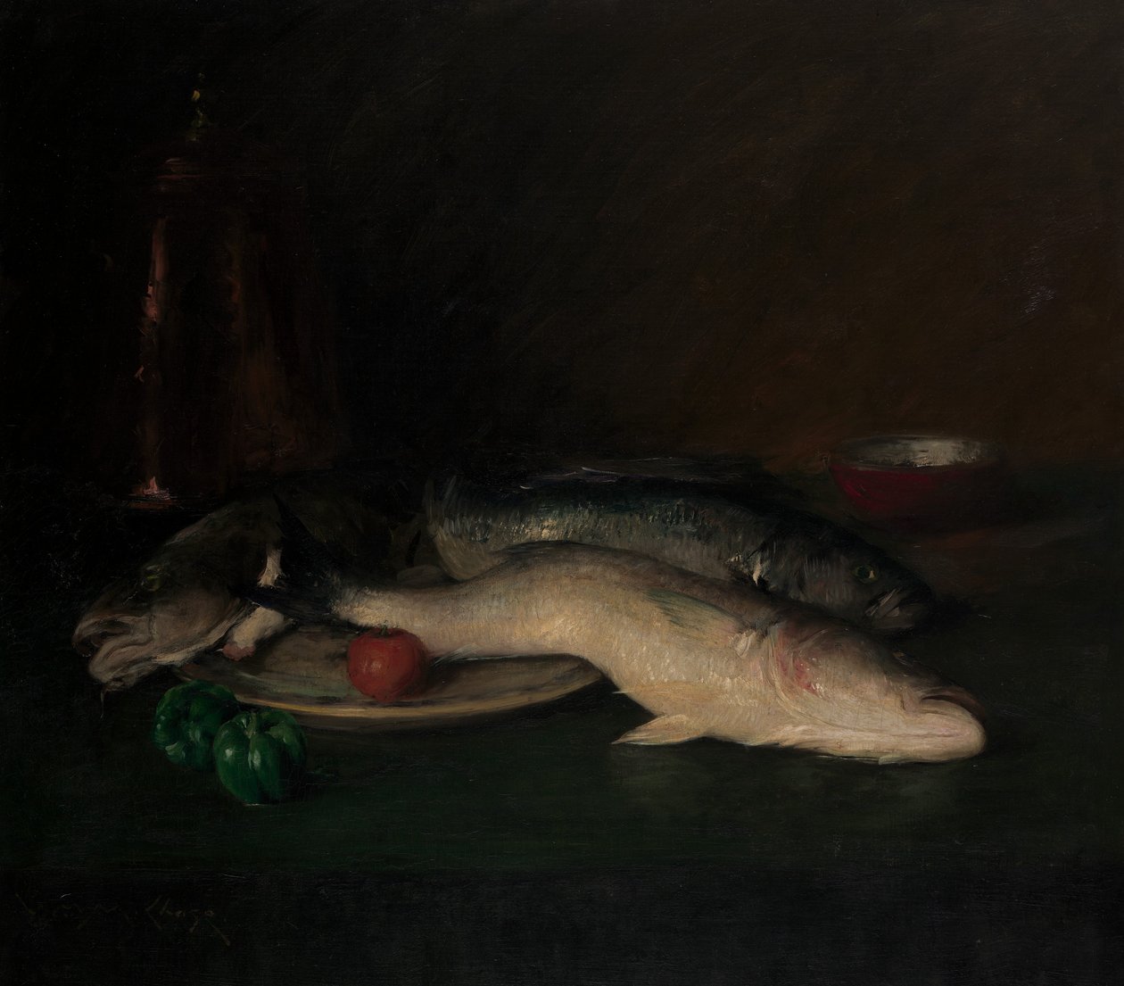 Still Life: Fish, od roku 1908. od William Merritt Chase