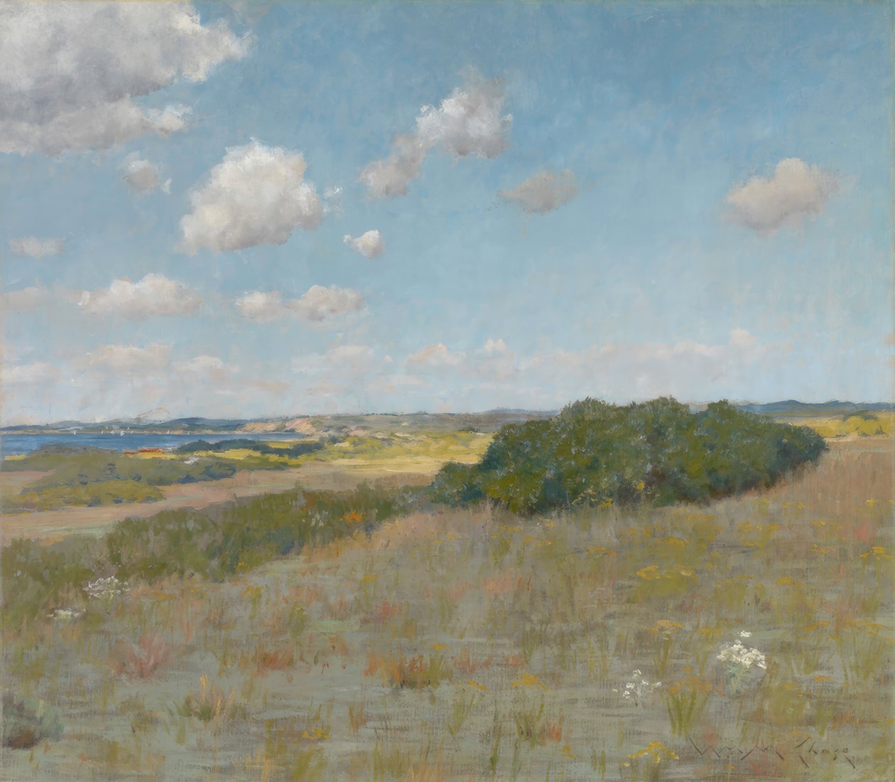 Sluneční světlo a stín, Shinnecock Hills od William Merritt Chase
