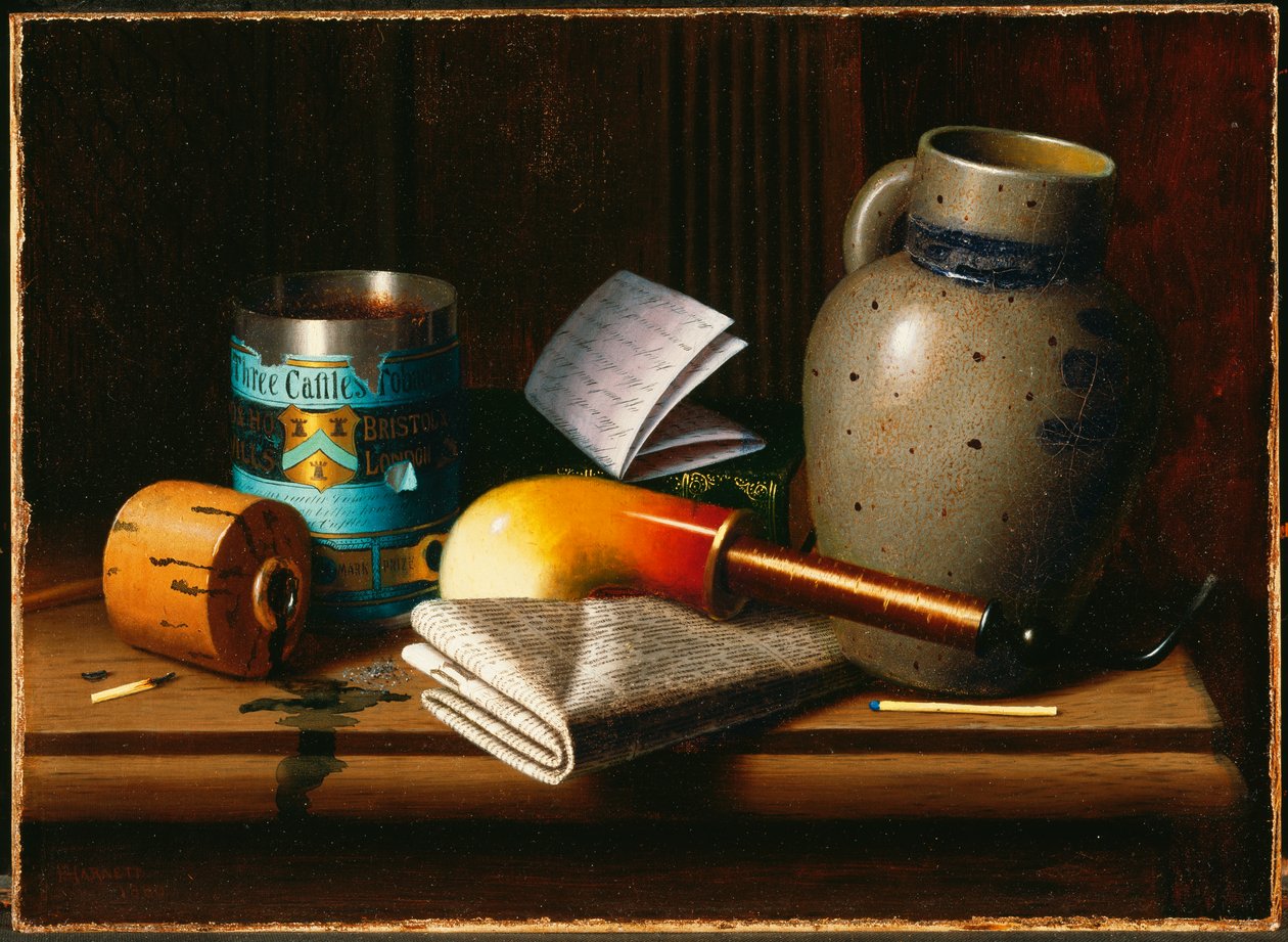 Zátiší se třemi hrady Tabák od William Michael Harnett