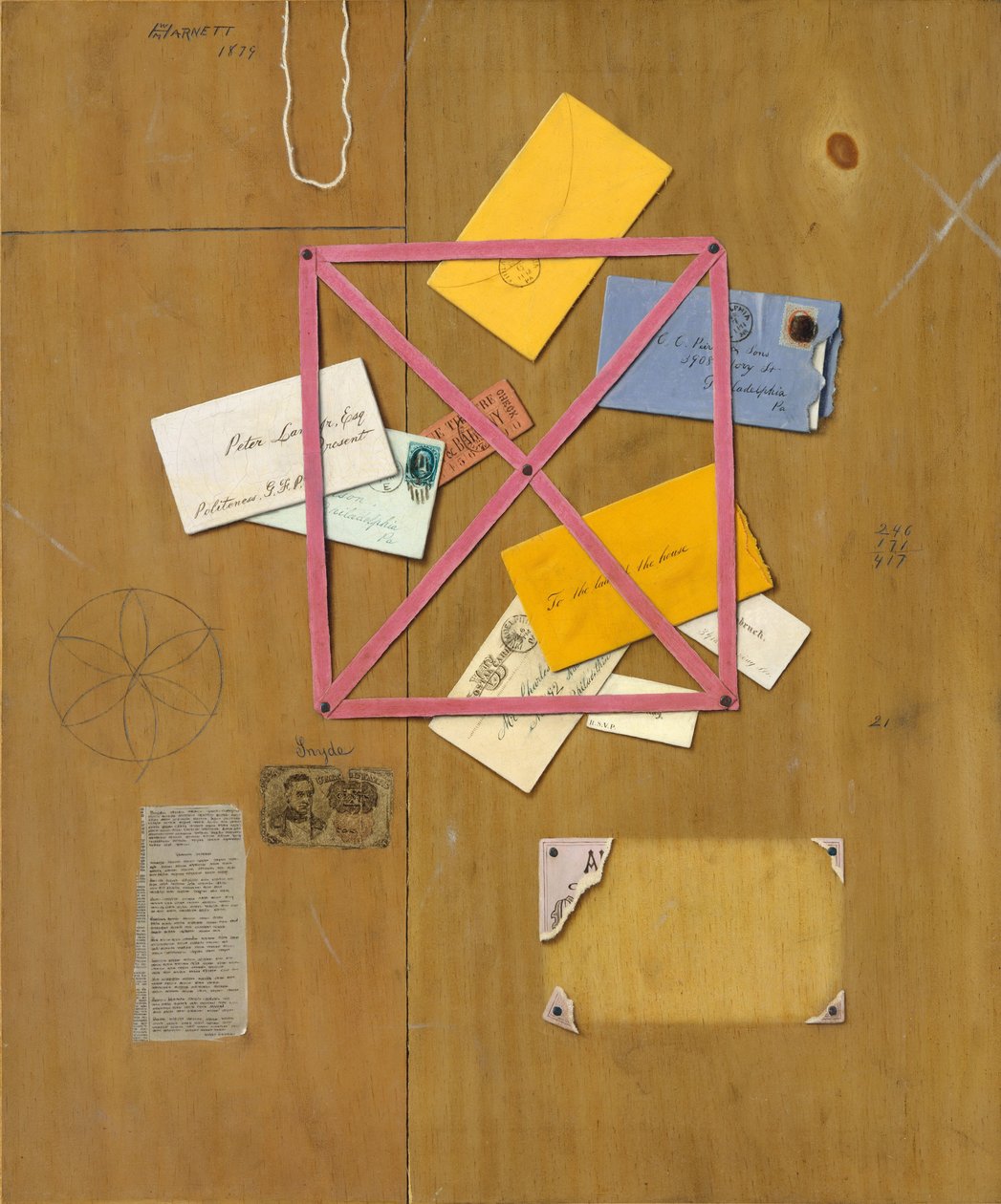 The Artists Letter Rack, 1879 od William Michael Harnett