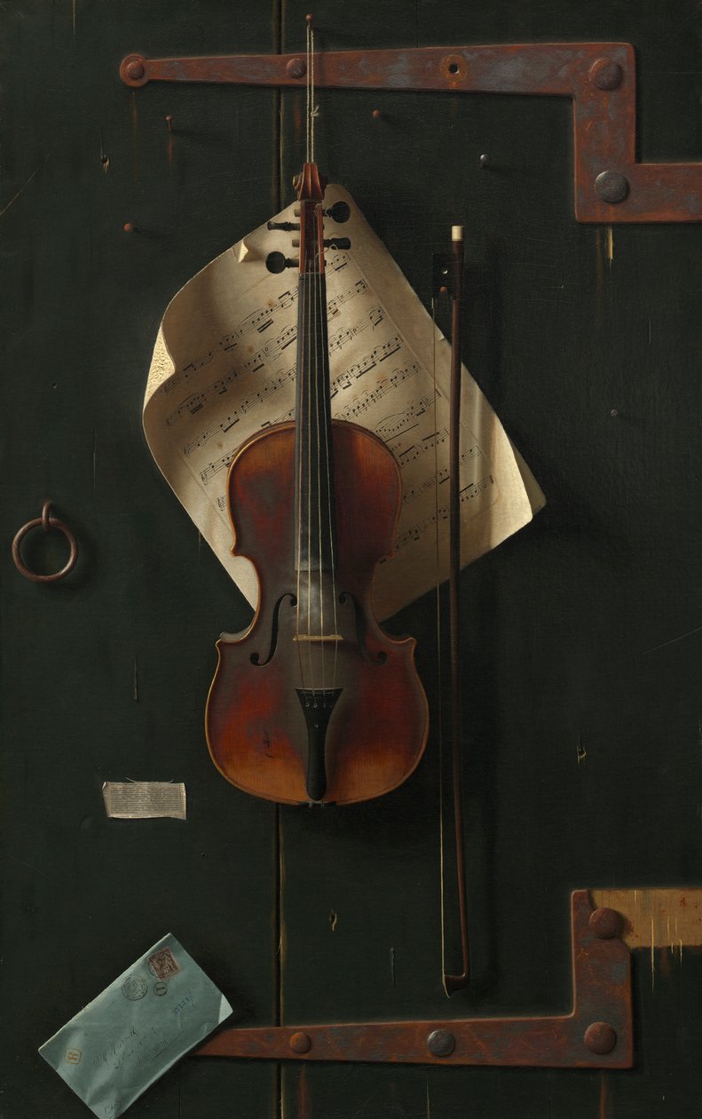 Staré housle, 1886 od William Michael Harnett