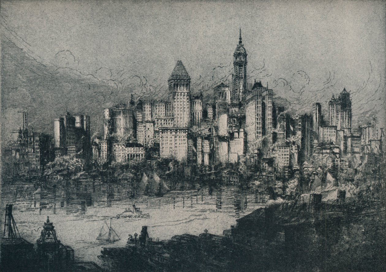 New York z Brooklynu, c1913 od William Monk