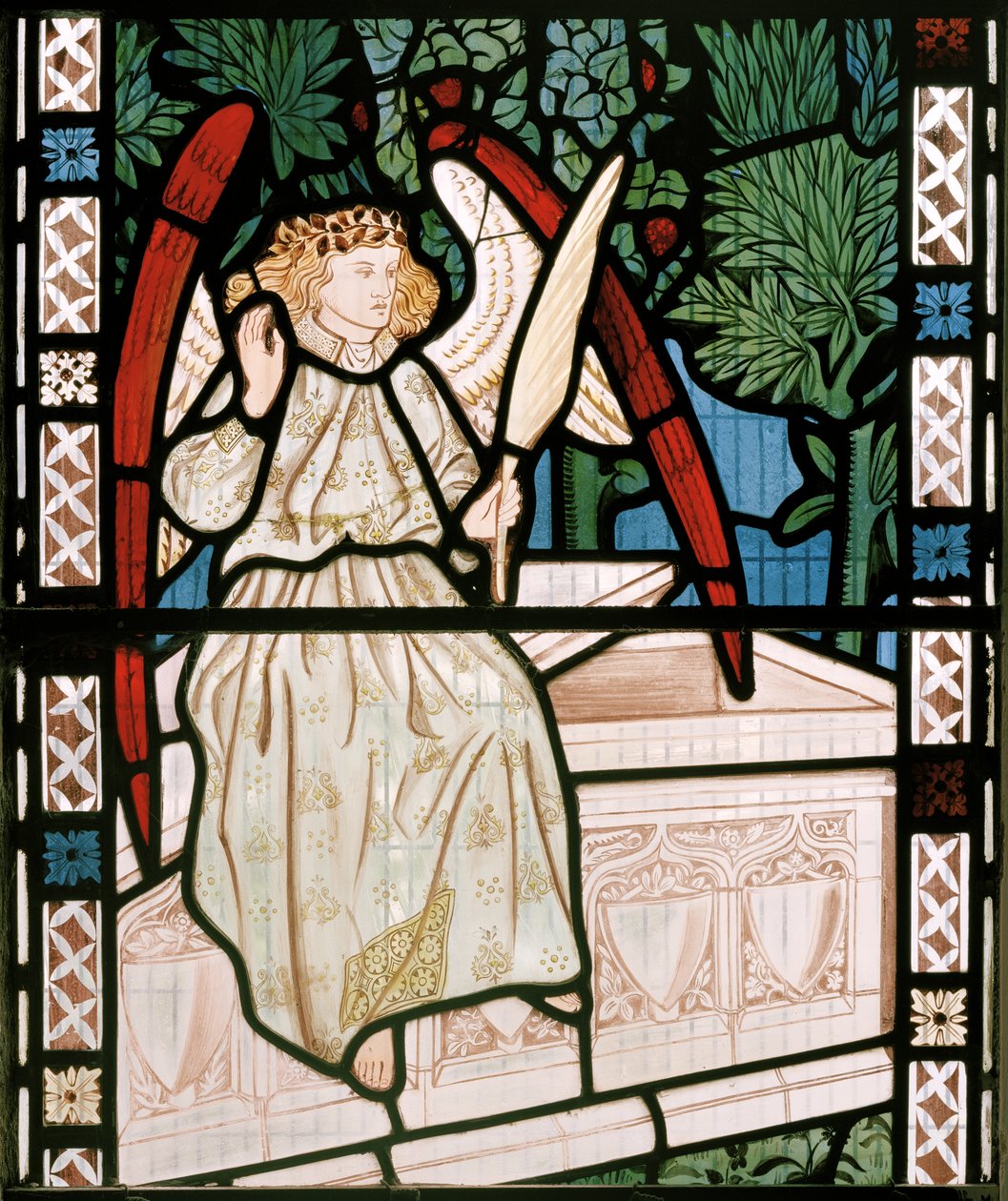 Anděl, 1862 (vitráž) od William Morris