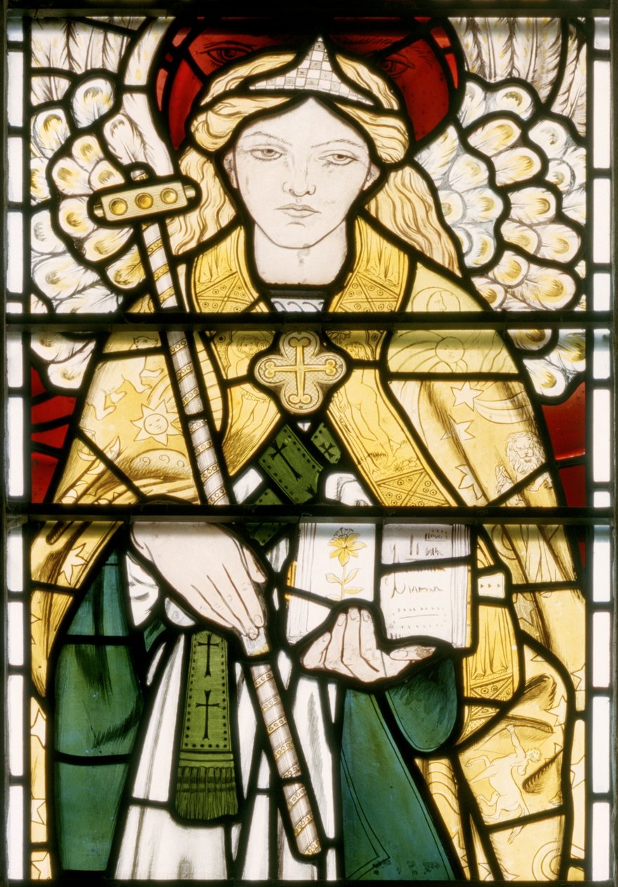 Archanděl Rafael, 1862 (vitráže) od William Morris