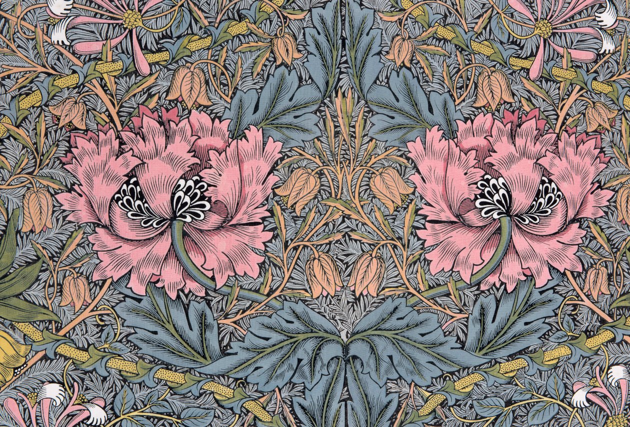 Zimolez. Dekorativní látka, 1876. od William Morris