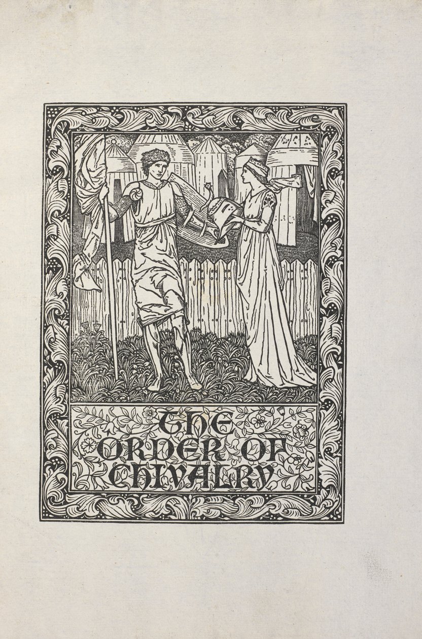 Ilustrace Williama Morrise pro "rytířský řád". od William Morris