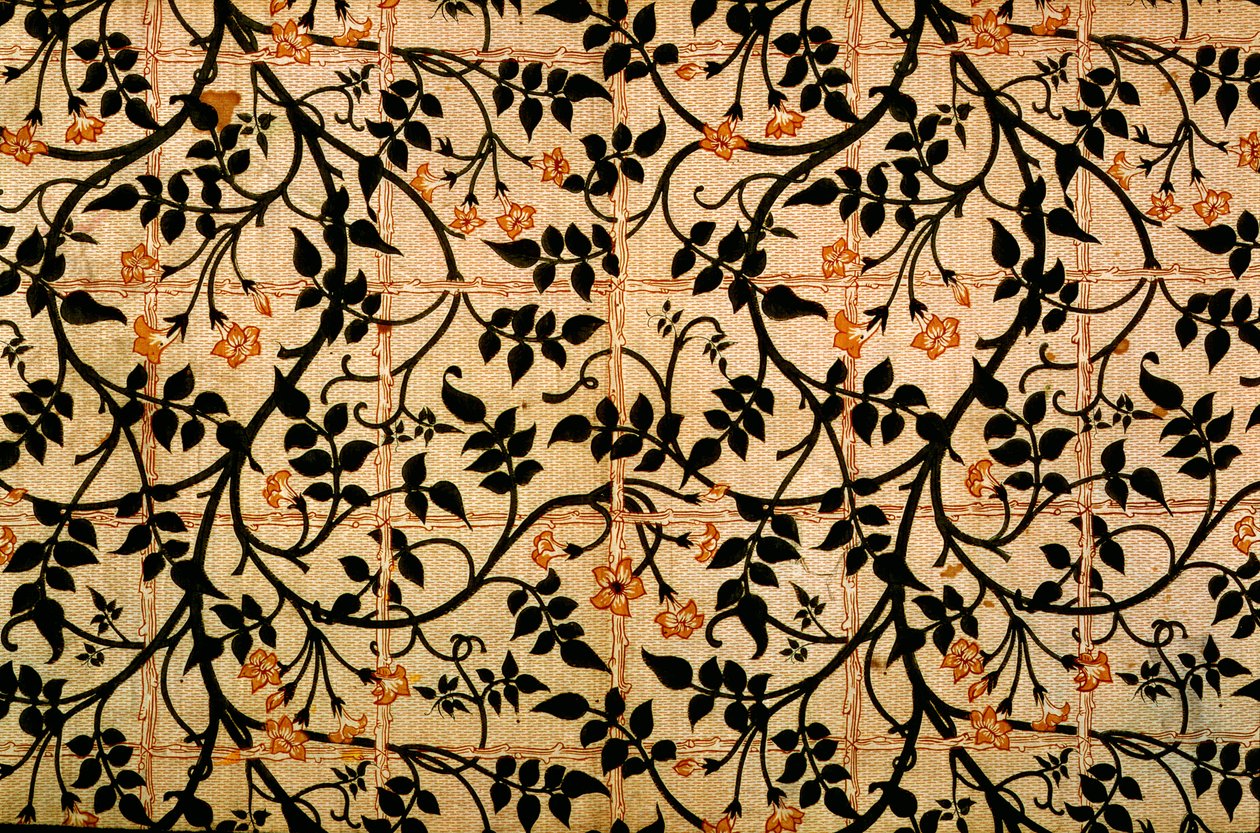 Design s jasmínovou stezkou, 1868-70 (potištěná bavlna) od William Morris
