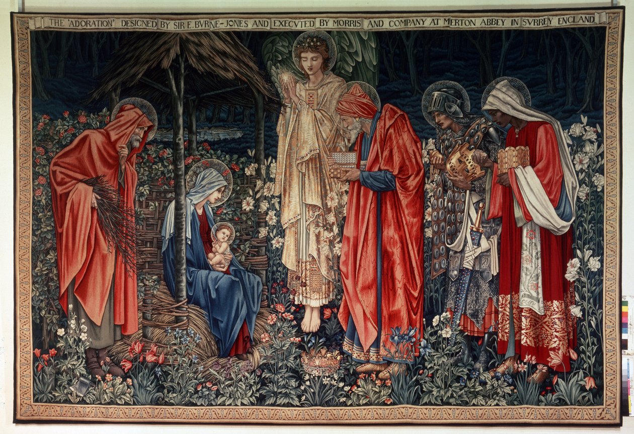 Klanění tří králů. Tapiserie z dílny Williama Morrise (1834-1896) od William Morris