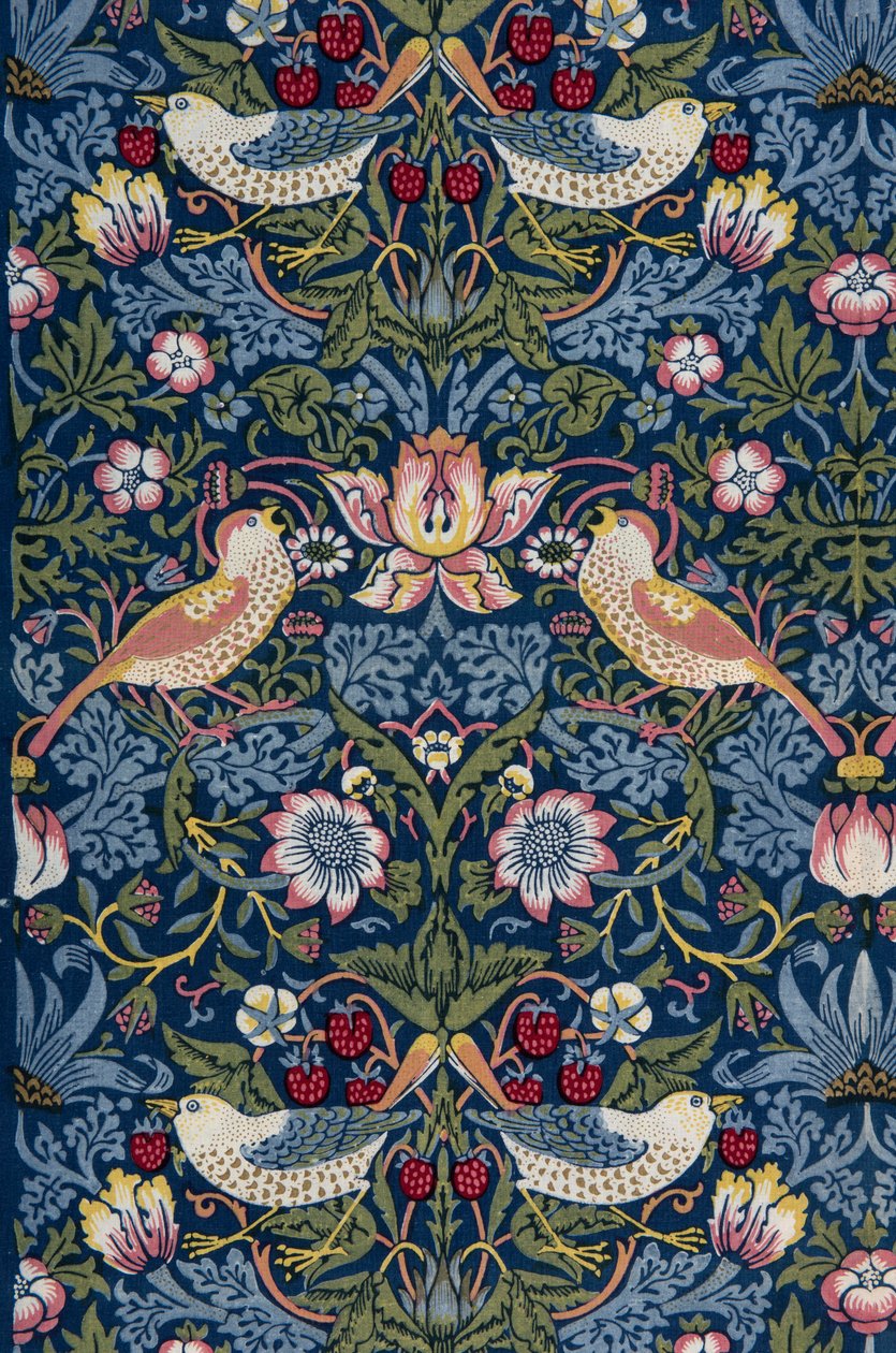 Zloděj jahod. Dekorativní látka, 1883. od William Morris