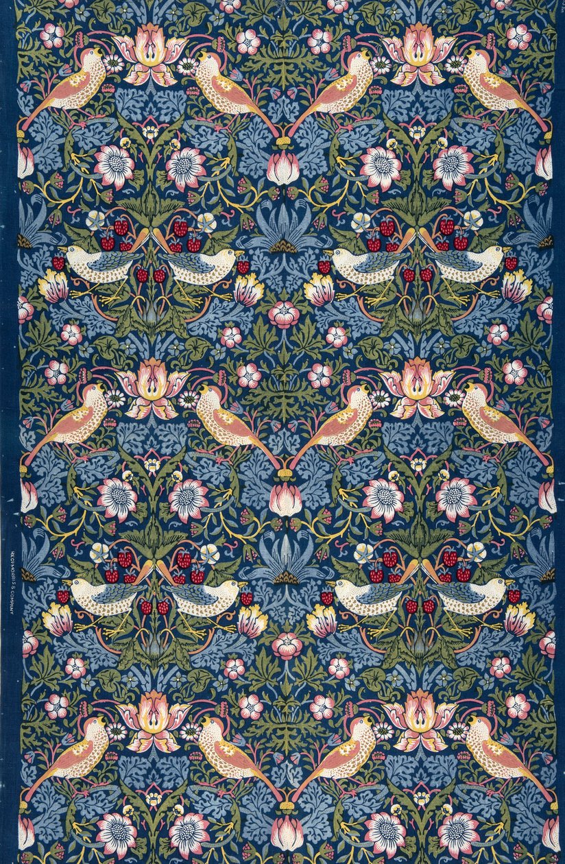 Zloděj jahod. Dekorativní látka, 1883. od William Morris