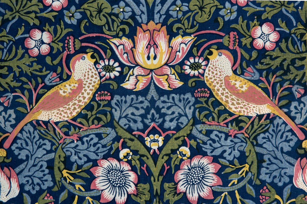 Zloděj jahod. Dekorativní látka, 1883. od William Morris