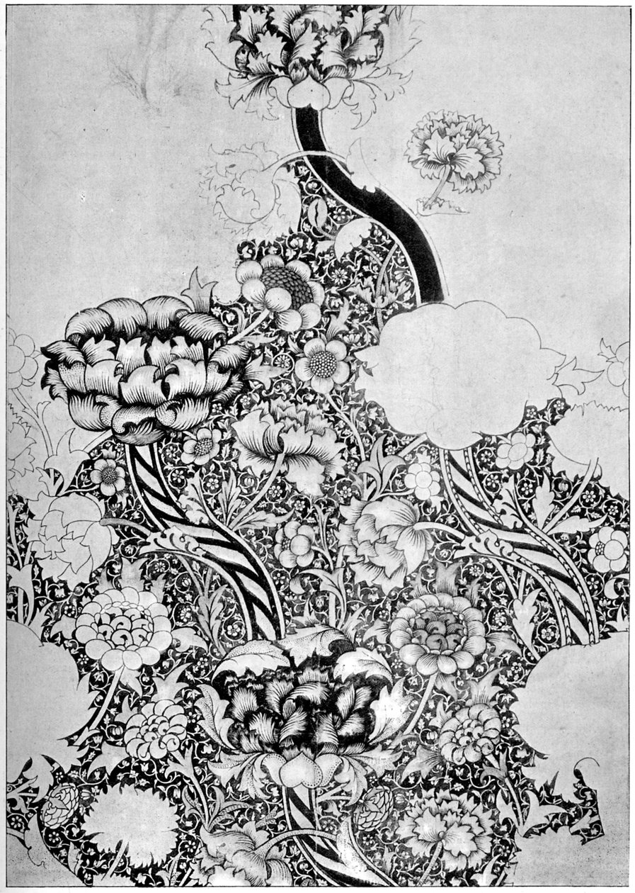 Vzor Wandle tištěný na bavlně, 1884 1934. od William Morris