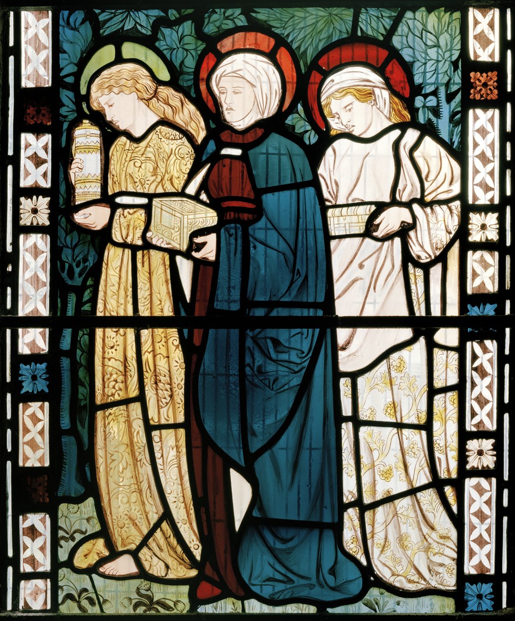 Tři Marie u hrobu, 1862 (vitráže) od William Morris