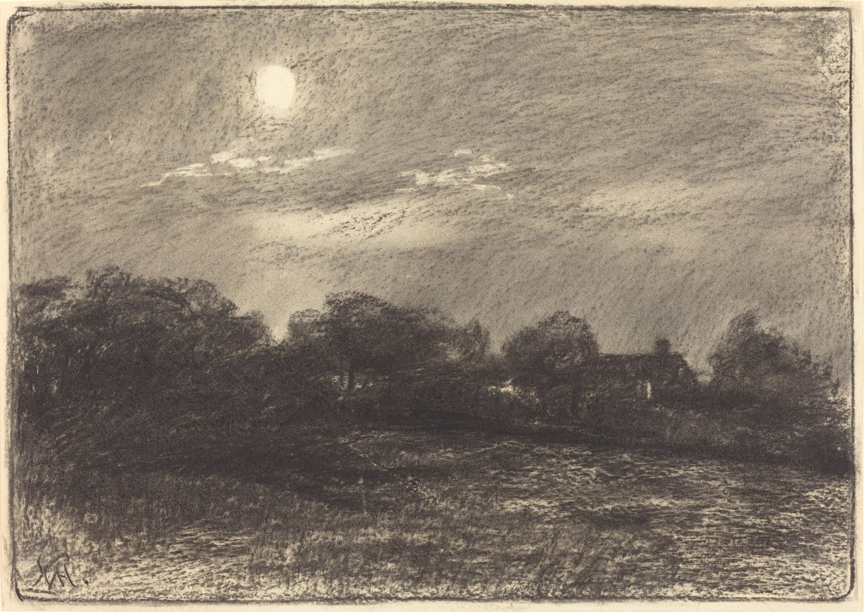 Večer, Zemědělská krajina od William Morris Hunt