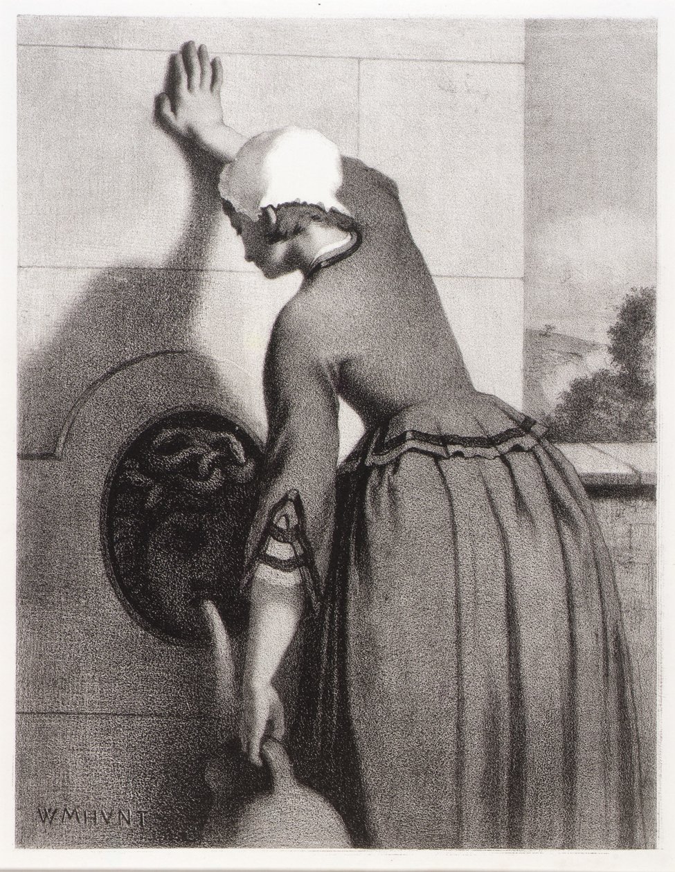 Dívka u fontány od William Morris Hunt