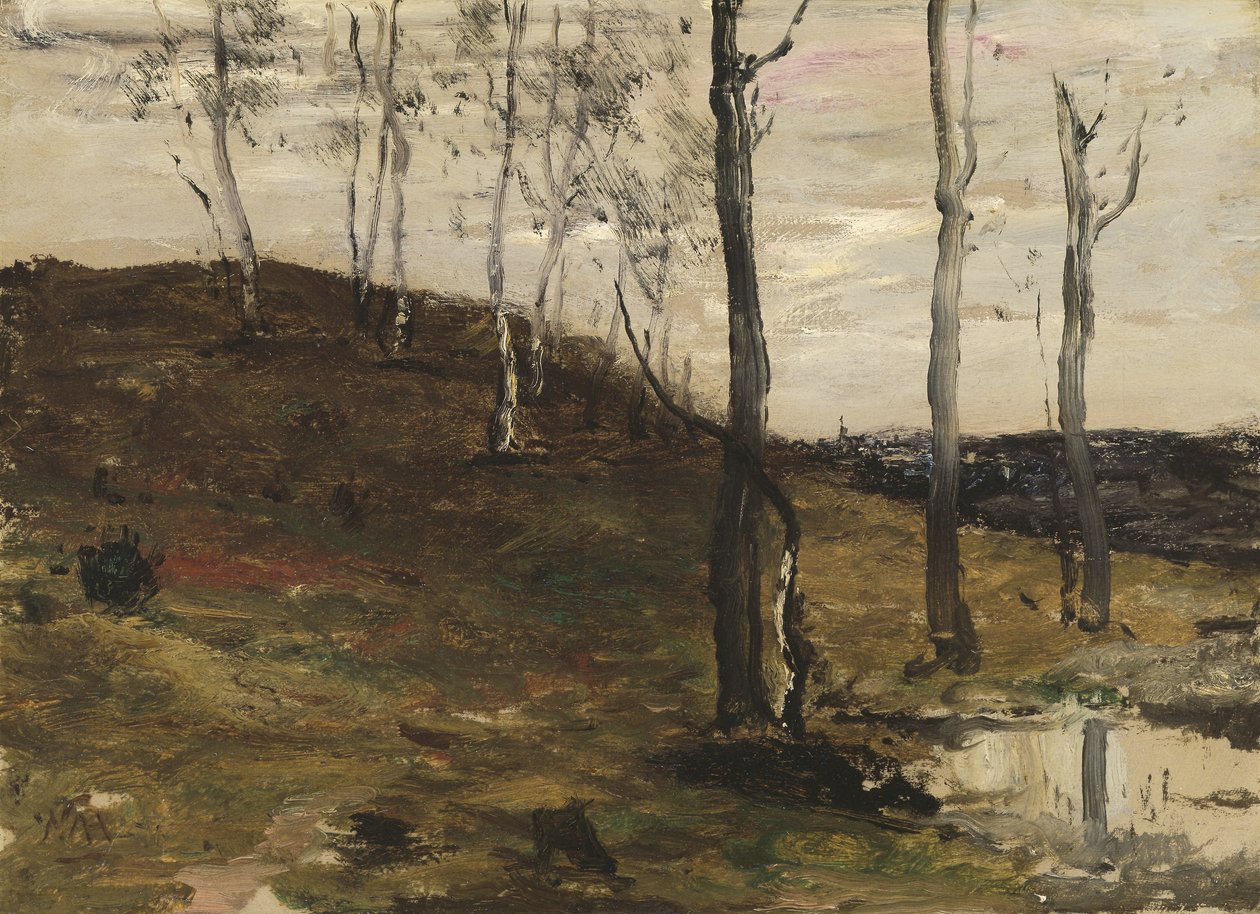 Stráň se stromy od William Morris Hunt