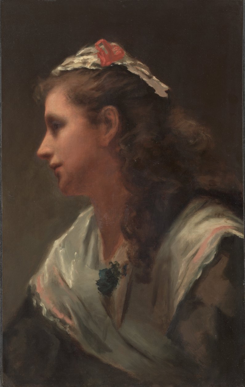 Jeho první model - slečna Russellová, asi 1873 (olej na plátně) od William Morris Hunt
