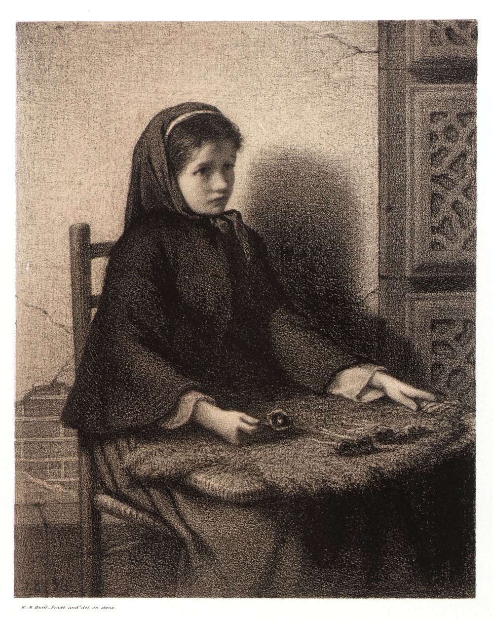 Fialová dívka od William Morris Hunt