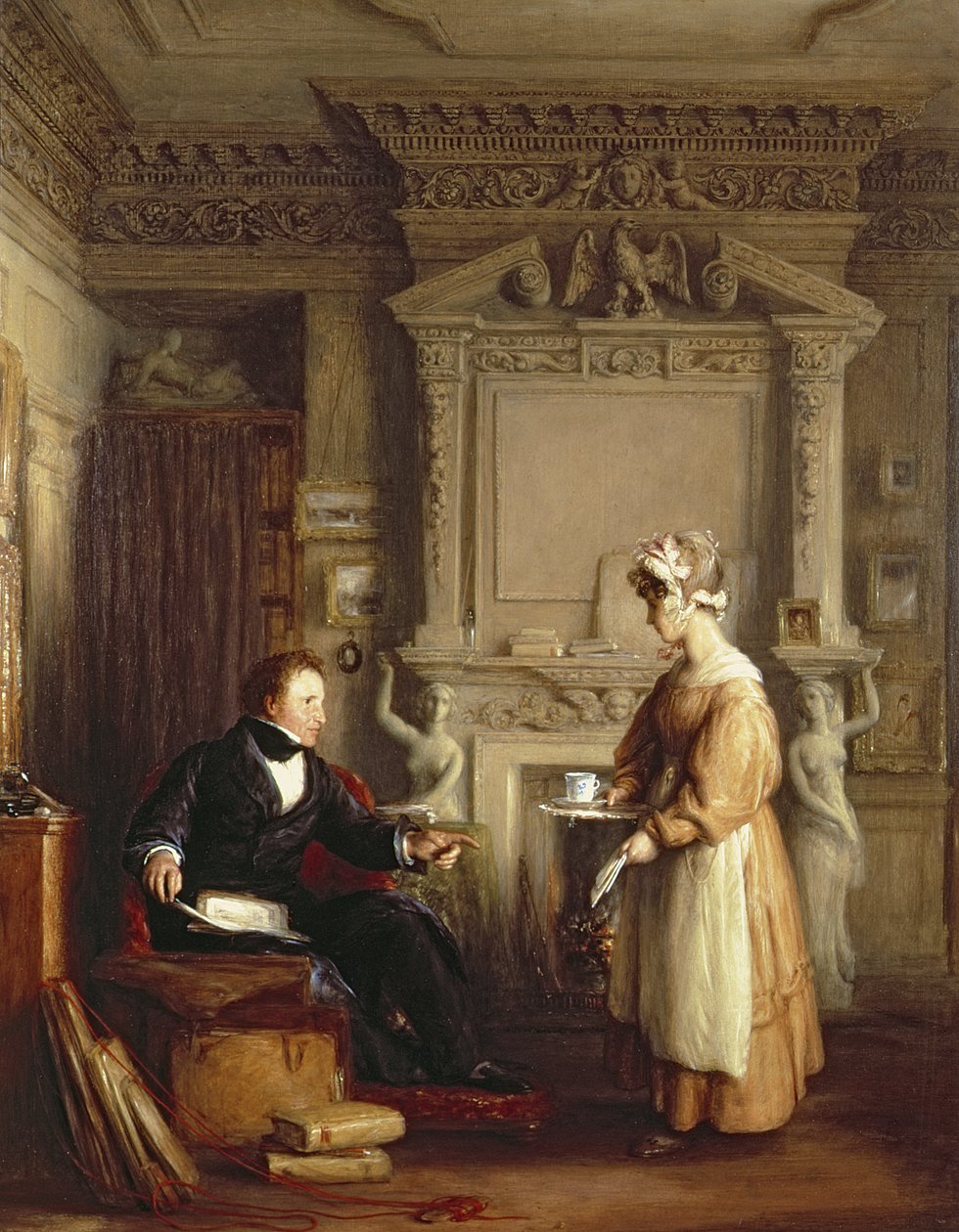 Sběratel umění John Sheepschanks a domácí sluha od William Mulready