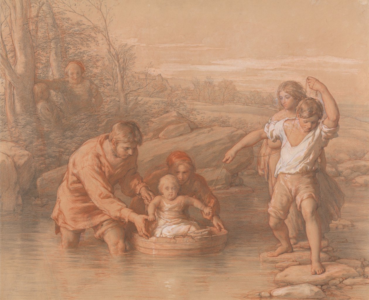 Kresba pro První plavbu od William Mulready