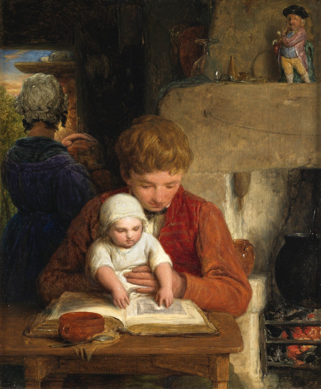 Rustikální štěstí aneb Otec a dítě, 1828 od William Mulready