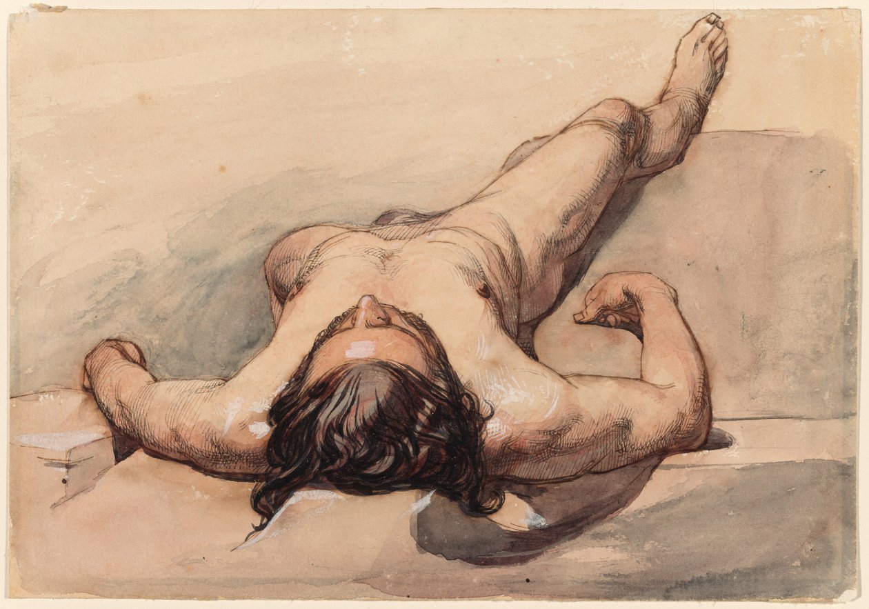 Studie mužského aktu od William Mulready