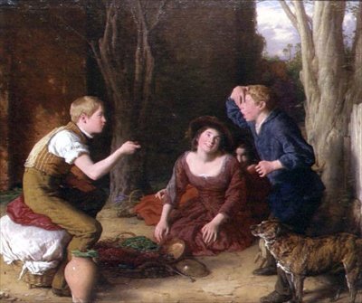 Zadek, střílení třešně od William Mulready