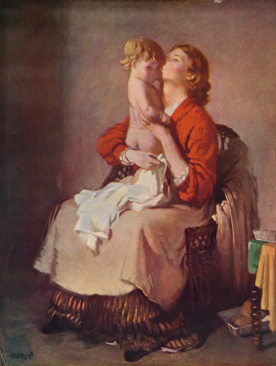 Lady Orpenová a dítě, 1935 od William Newenham Montague Orpen
