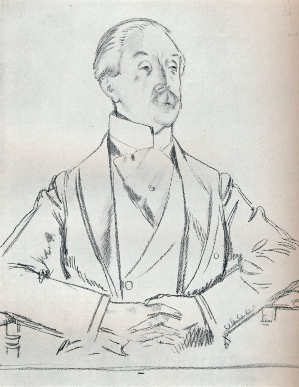 Portrétní studie tužkou, 20. století 1932 od William Newenham Montague Orpen