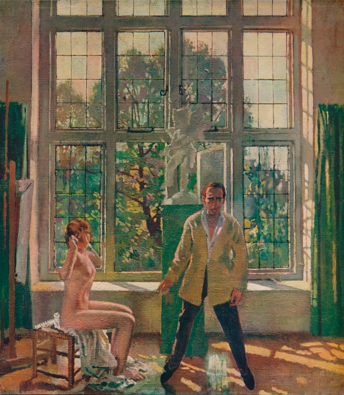 Autoportrét s modelem, c1905, c1932. od William Newenham Montague Orpen