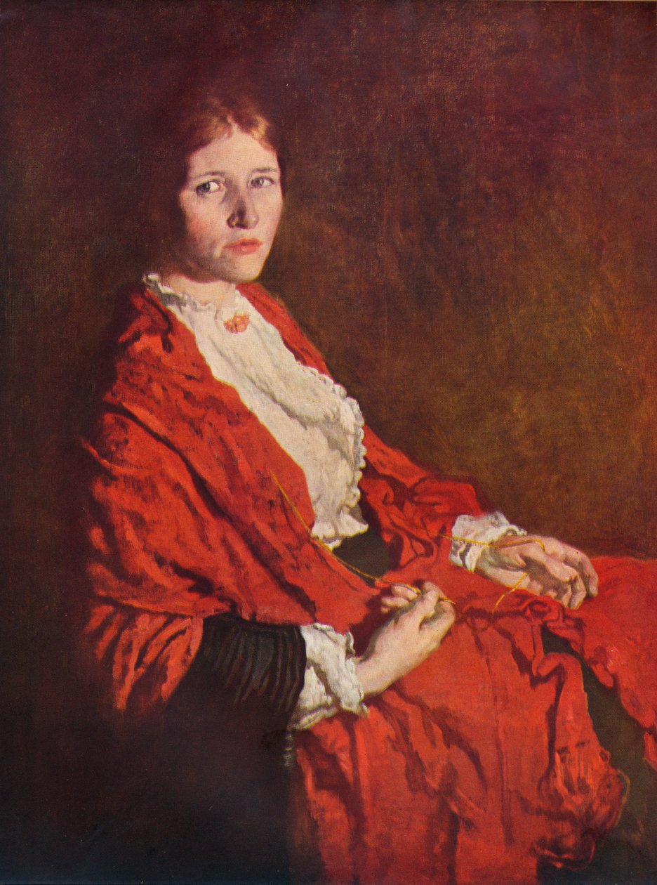 Červený šátek, 1935 od William Newenham Montague Orpen