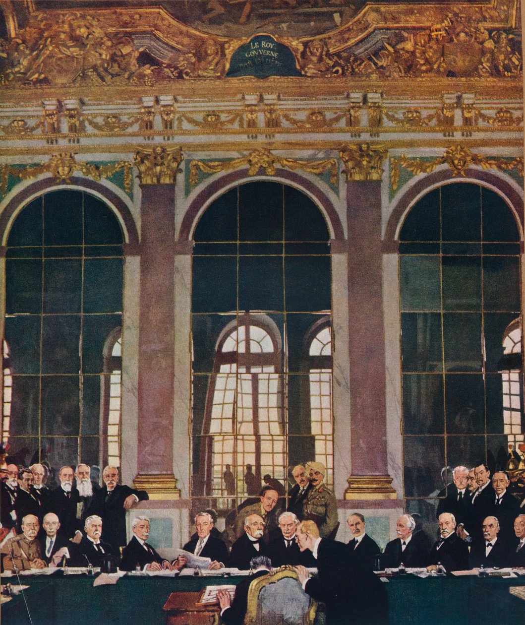 Podepsání míru v zrcadlovém sále, Versailles, 28. června 1919, 1919 1935 od William Newenham Montague Orpen