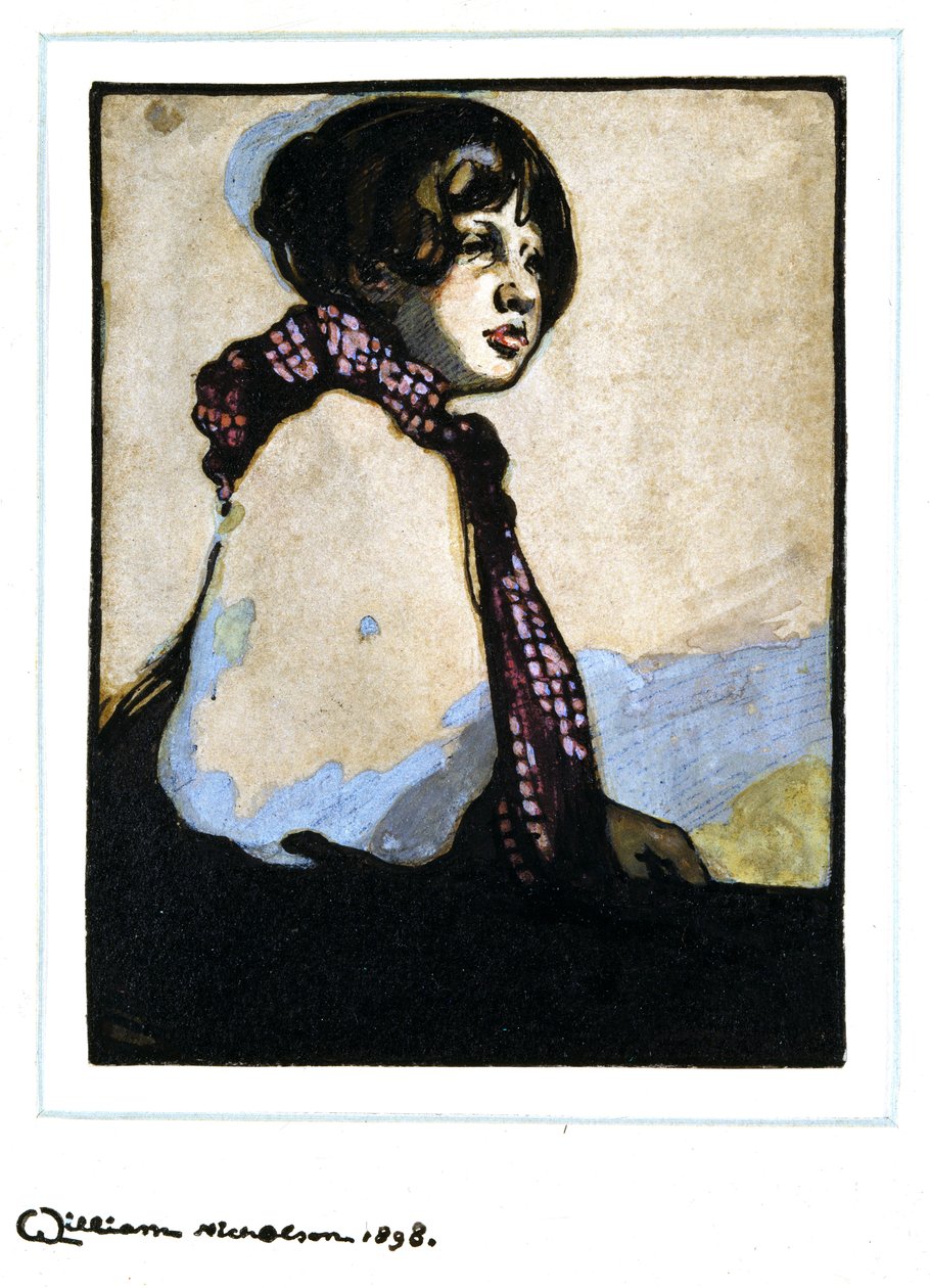 Dívka, poloviční délka od William Nicholson