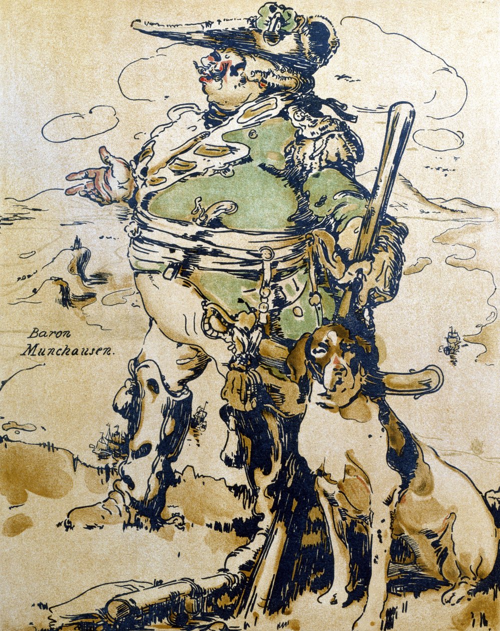 Baron Munchausen, ilustrace z 