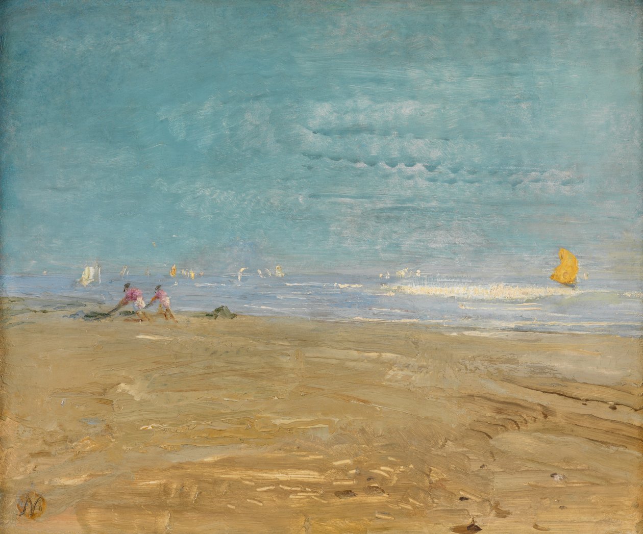 Konec sezóny, Sirocco: Lido (olej na panelu) od William Nicholson