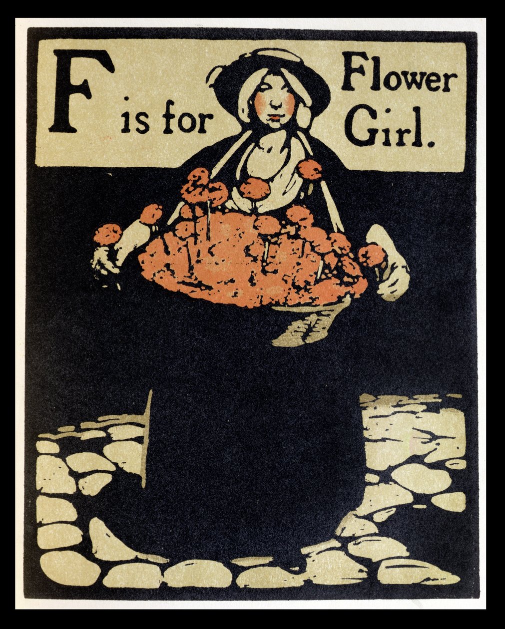F je pro Flower Girl, ilustrace z 