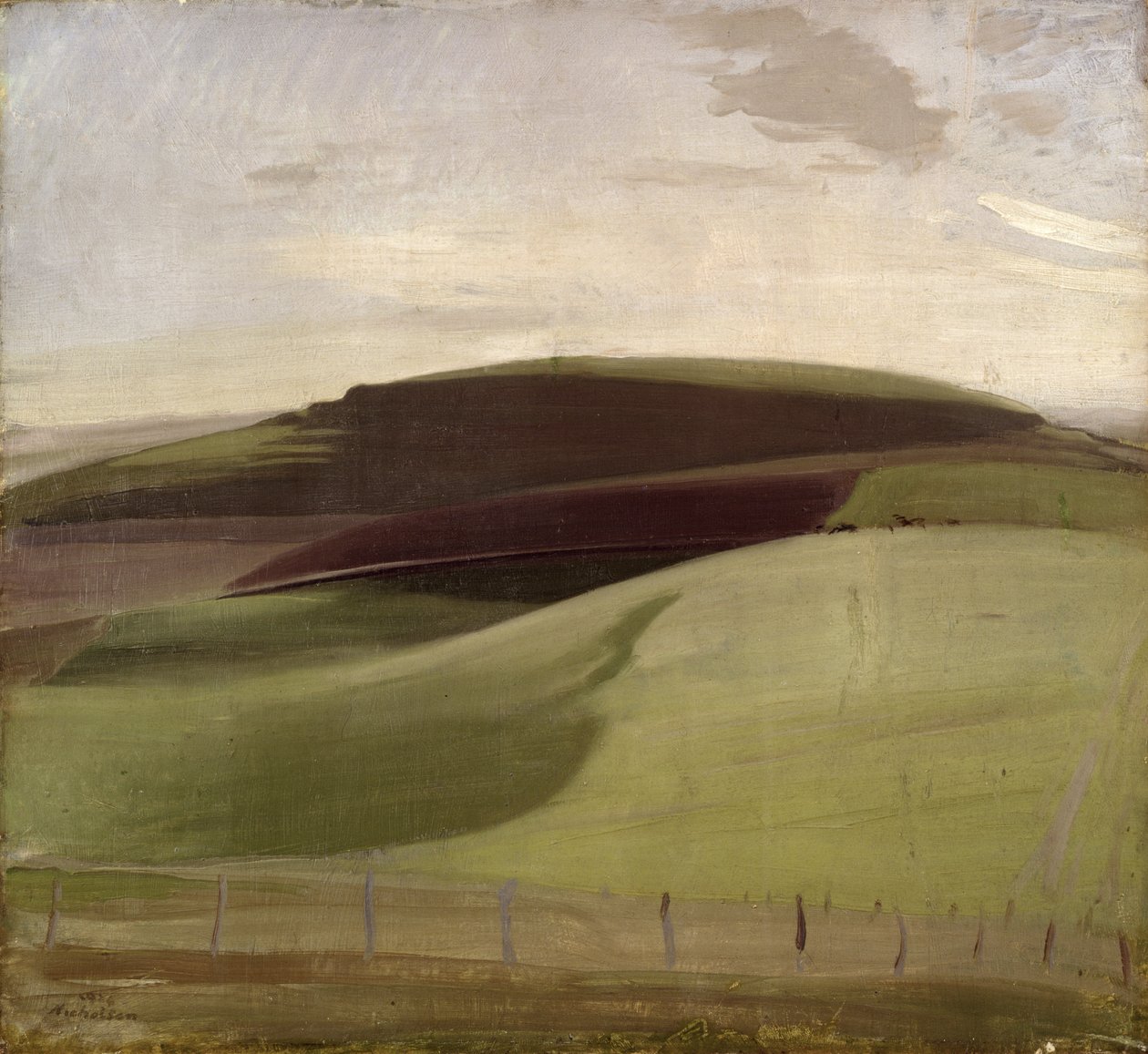On the Downs (Wiltshire Landscape) 1924 (olej na plátně) od William Nicholson