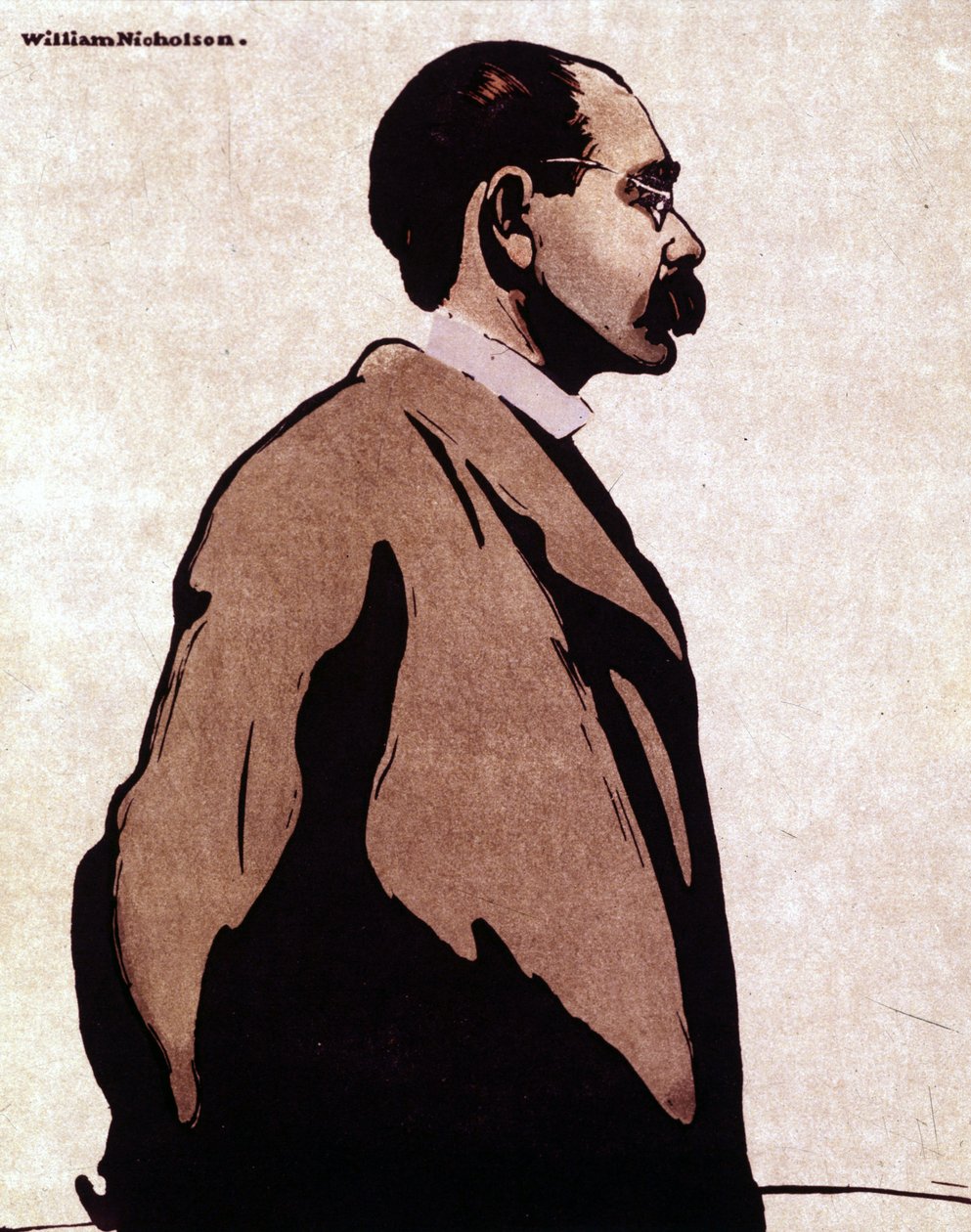 Portrét Rudyarda Kiplinga - William Nicholson (1872-1949) od William Nicholson