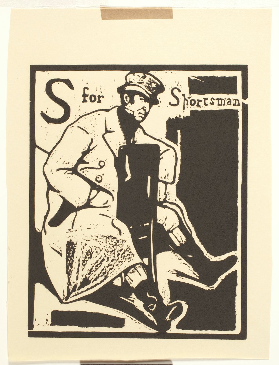 S je pro sportovce (dřevořez na papíře) od William Nicholson