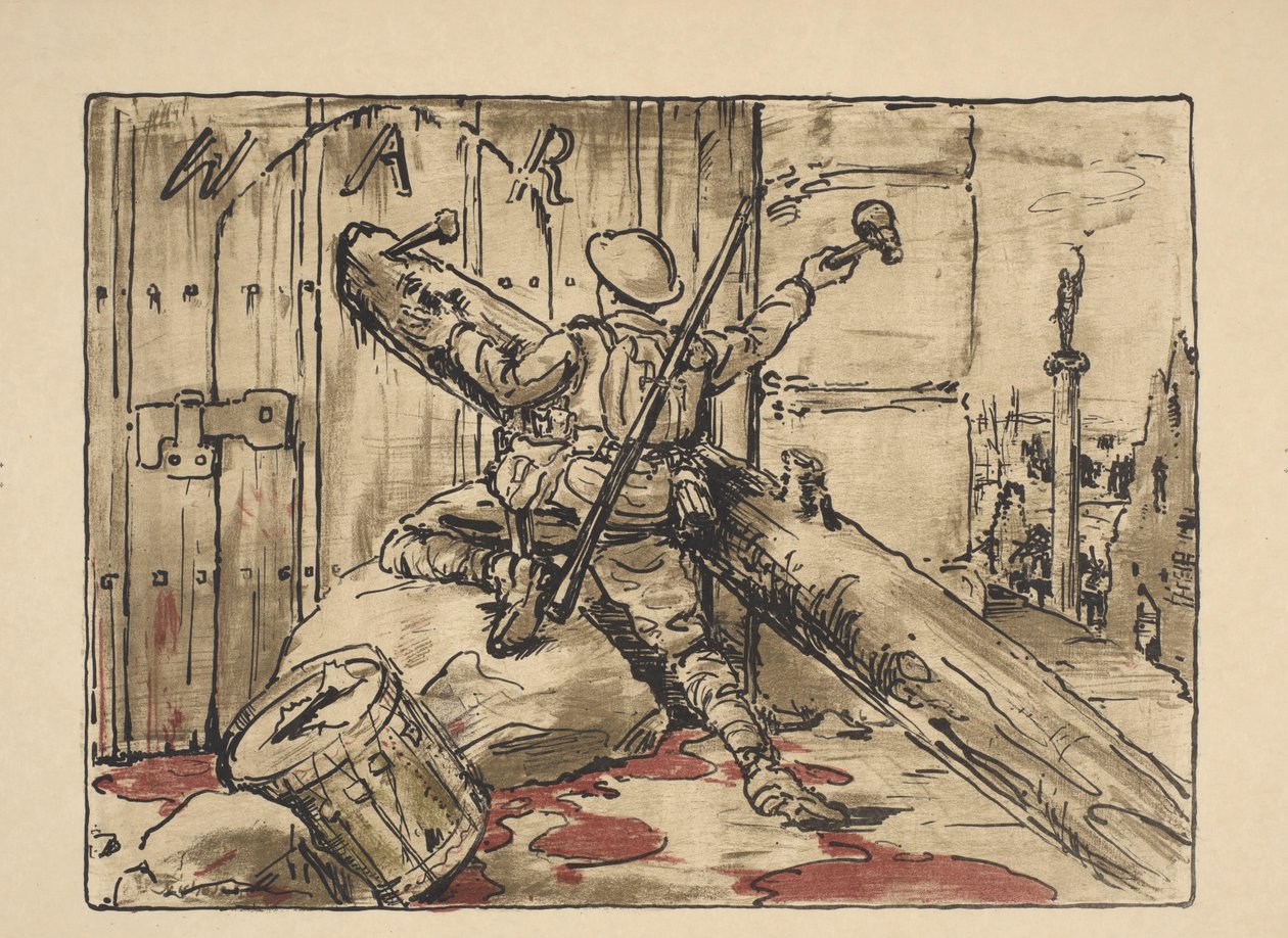 Voják blokuje dveře válčení The End of War (původní název) Velká válka: Britské úsilí a ideály (název série) The Great War: British