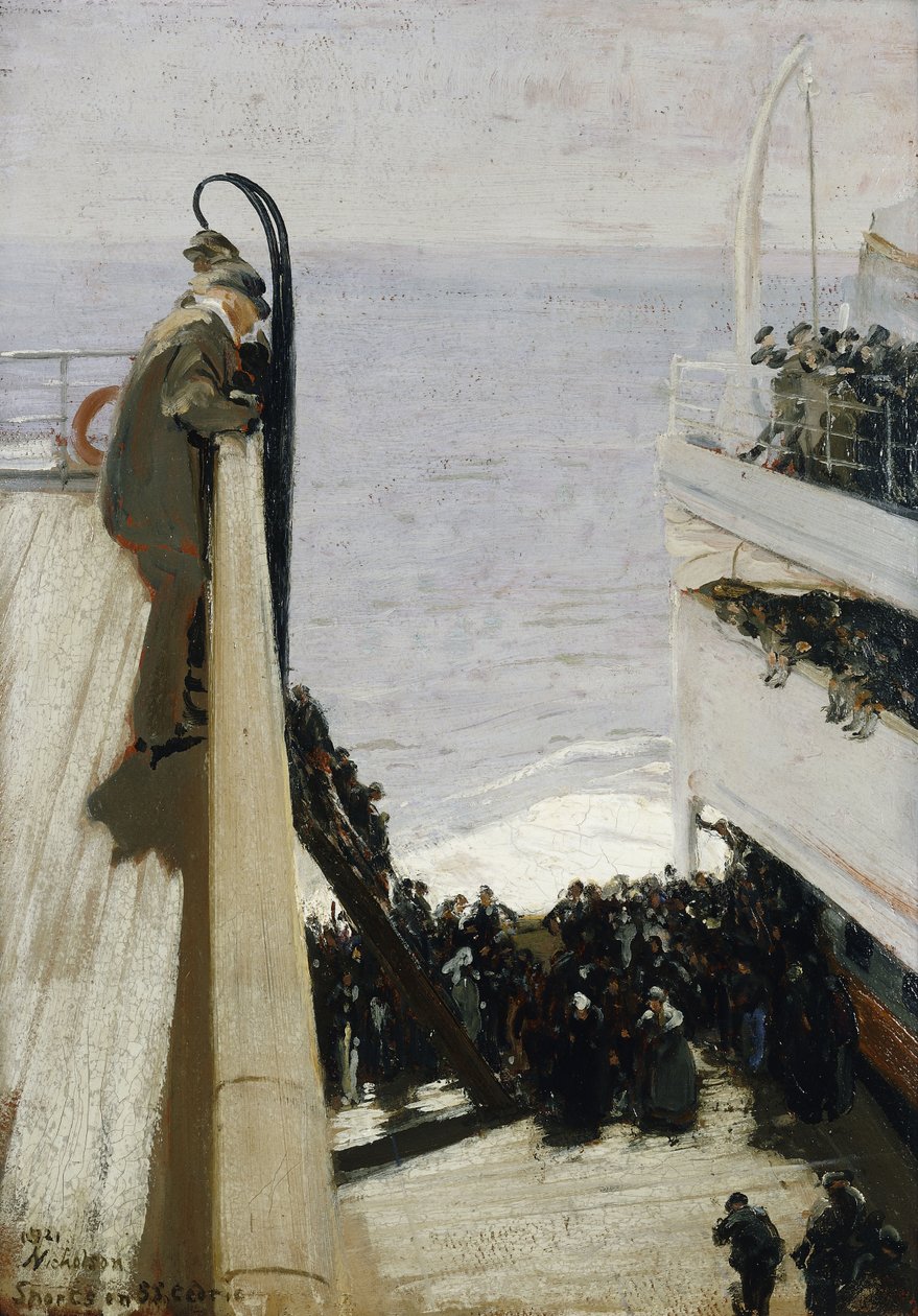Sport na S.S. Cedric od William Nicholson