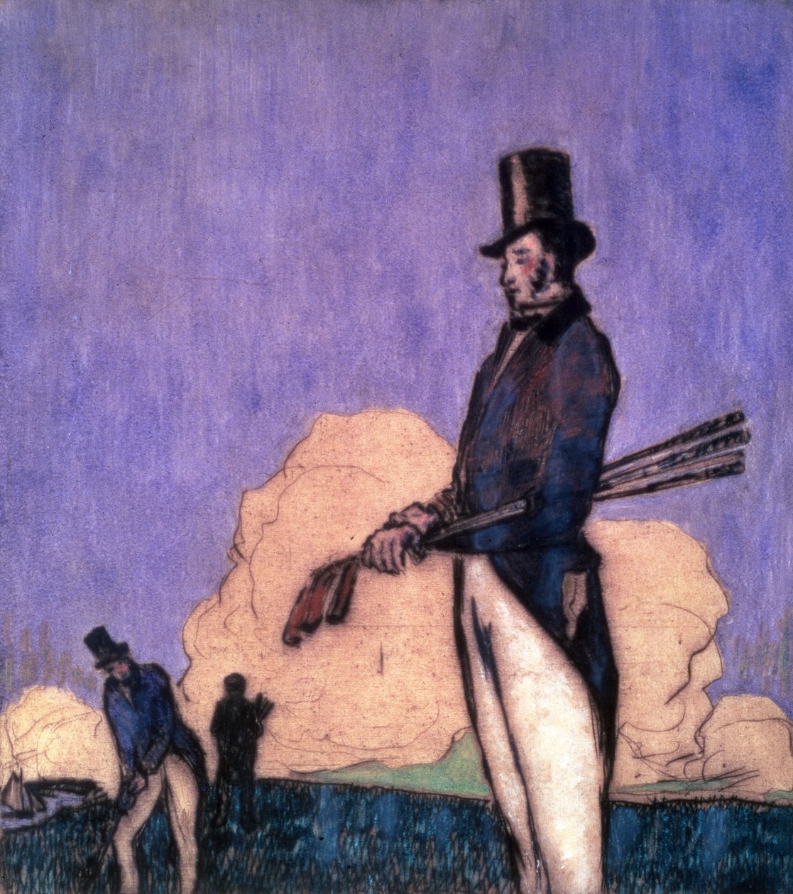 Studium golfistů od William Nicholson
