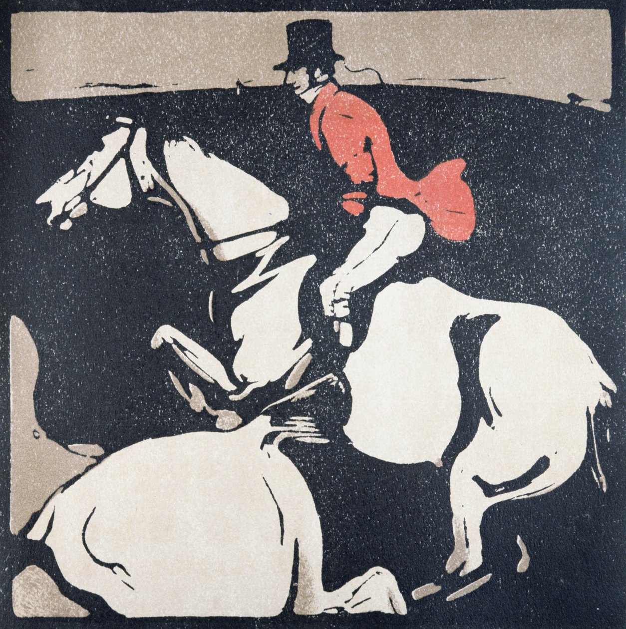 Měsíc leden: Lov, z „Almanachu dvanácti sportů“, se slovy Rudyarda Kiplinga, poprvé publikoval William Heinemann od William Nicholson
