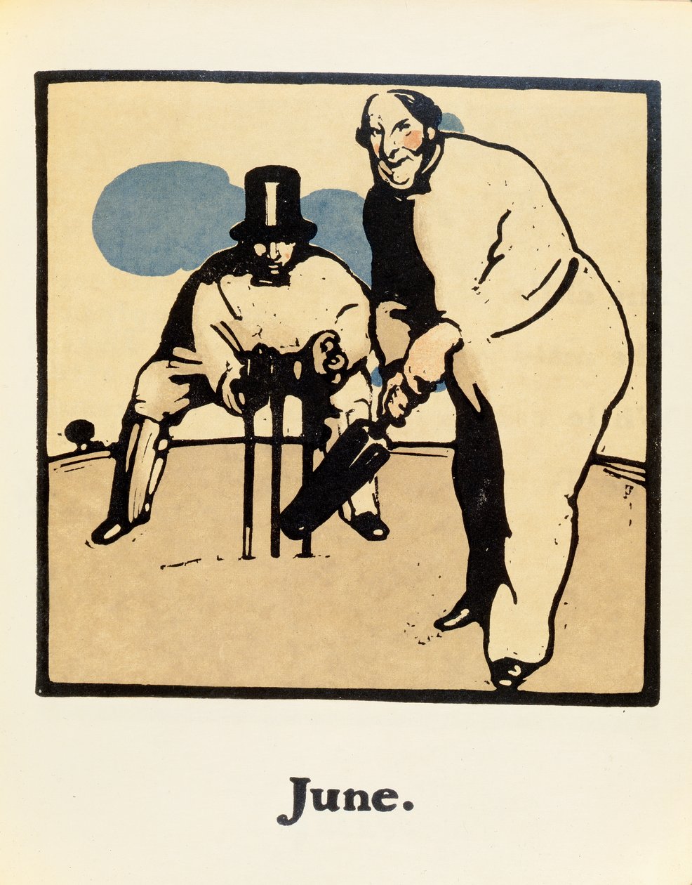 Měsíc červen, z „Almanachu dvanácti sportů“, se slovy Rudyarda Kiplinga, poprvé publikoval William Heinemann od William Nicholson